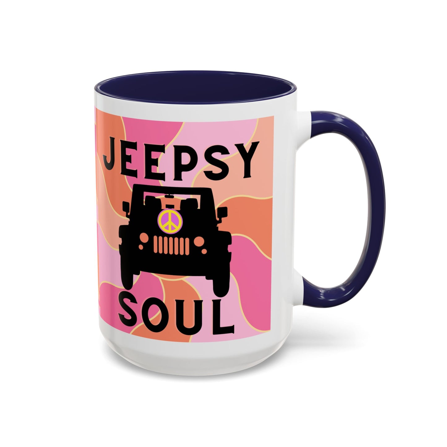 Jeepy Soul Accent Coffee Mug - 11 & 15oz - Stylish for Jeep Lovers