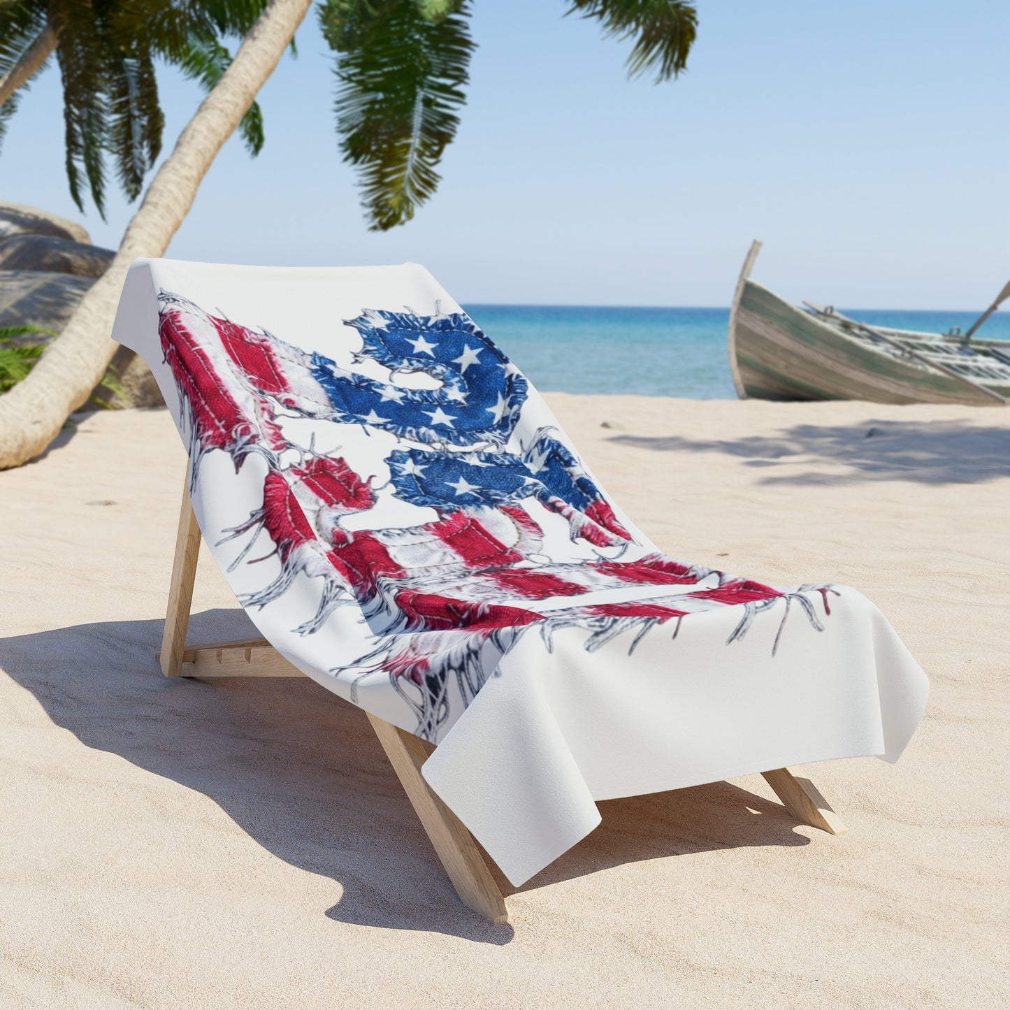 250th 4th of July USA Flag Beach Towel Pool Towel River Towel