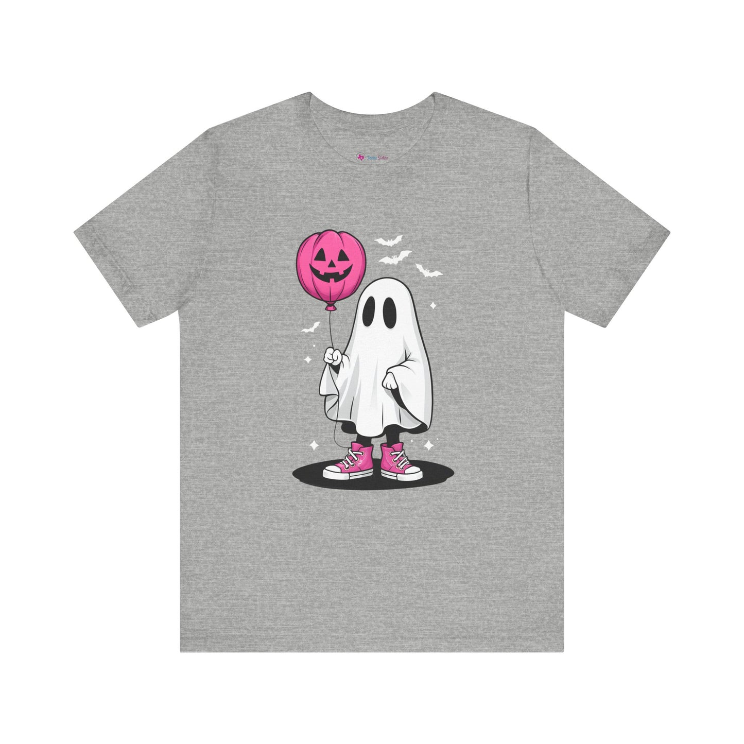 Ghost Tee with Pink Hightops and Pumpkin Balloon