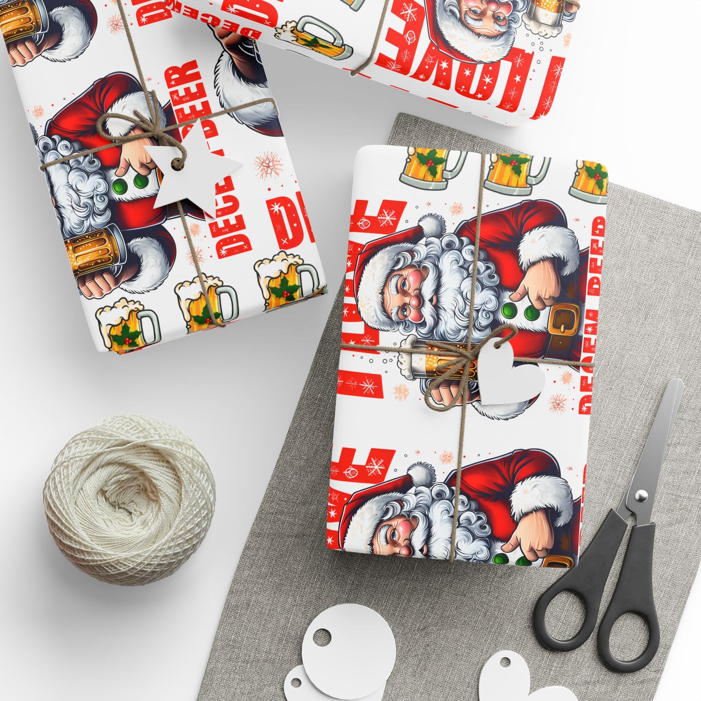 Funny Christmas Wrapping Paper I love DECEM-BEER