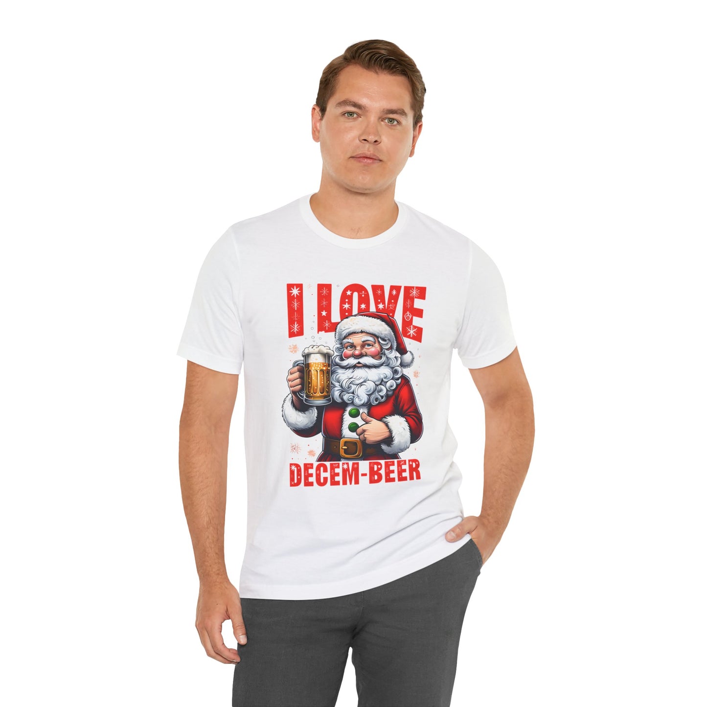 Funny Santa I LOVE DECEM-BEER T-Shirt