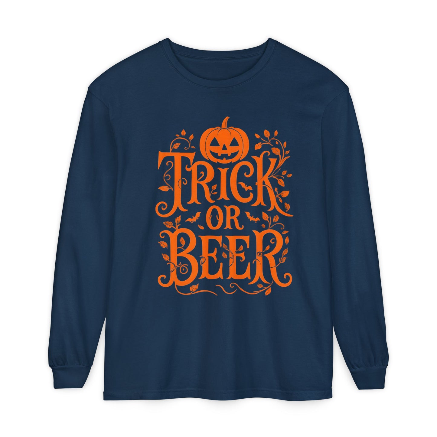 Funny Halloween TRICK OR BEER Long Sleeve T-Shirt
