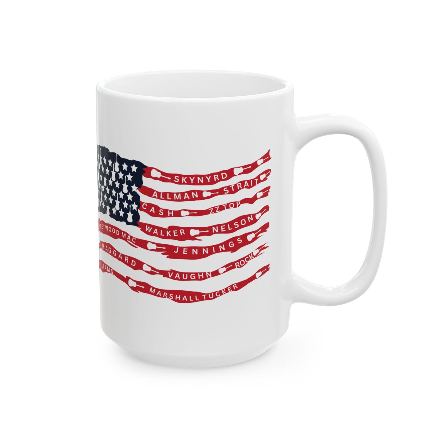 Best bands guitar USA flag mug coffee cup