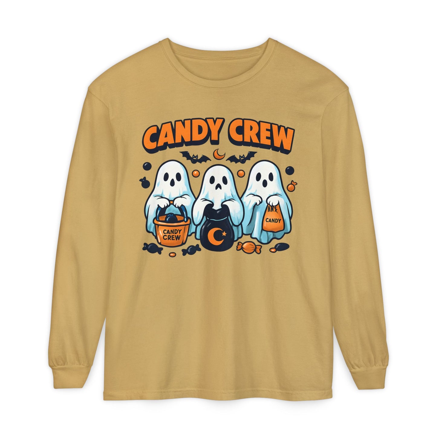 Halloween Ghosts Candy Crew Long Sleeve T-Shirt