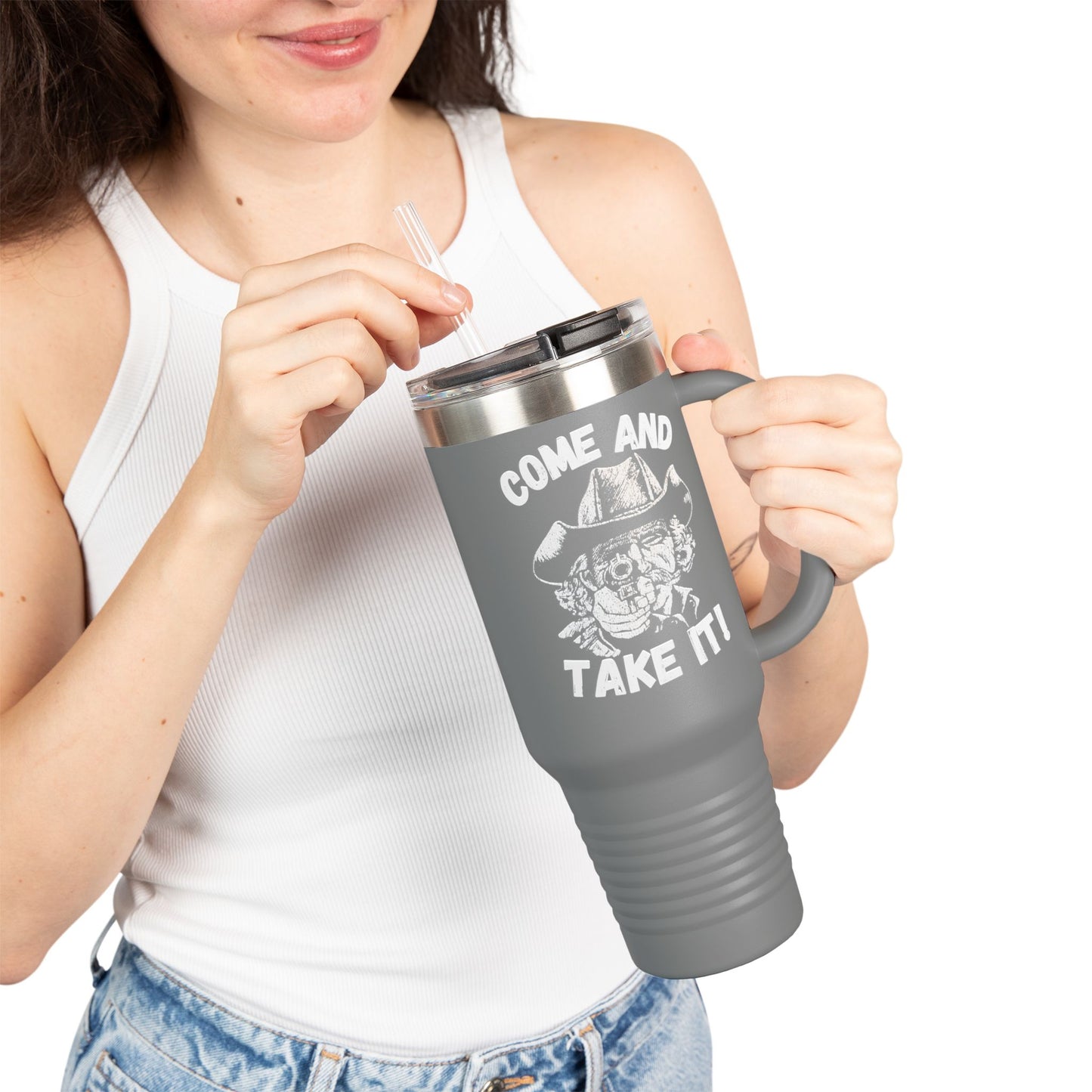 BIG Stainless Steel Come and Take It Insulated Travel Mug