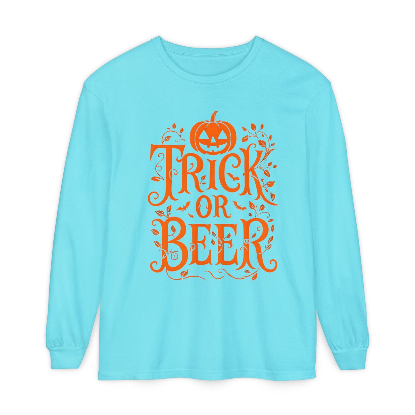 Funny Halloween TRICK OR BEER Long Sleeve T-Shirt
