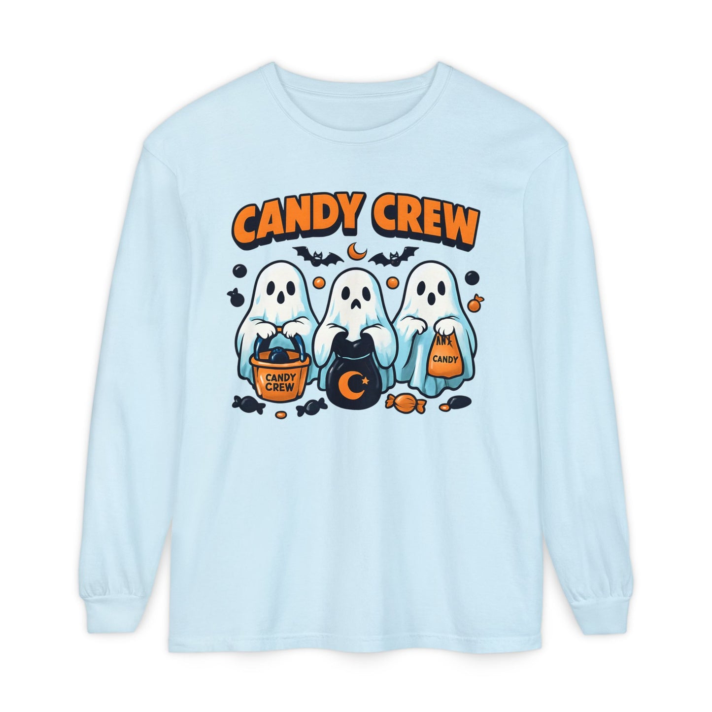 Halloween Ghosts Candy Crew Long Sleeve T-Shirt