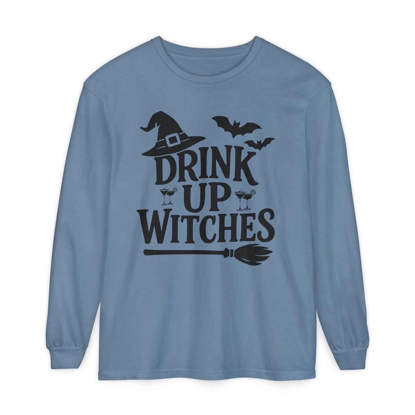 Funny Halloween Long Sleeve T-Shirt - Drink Up Witches