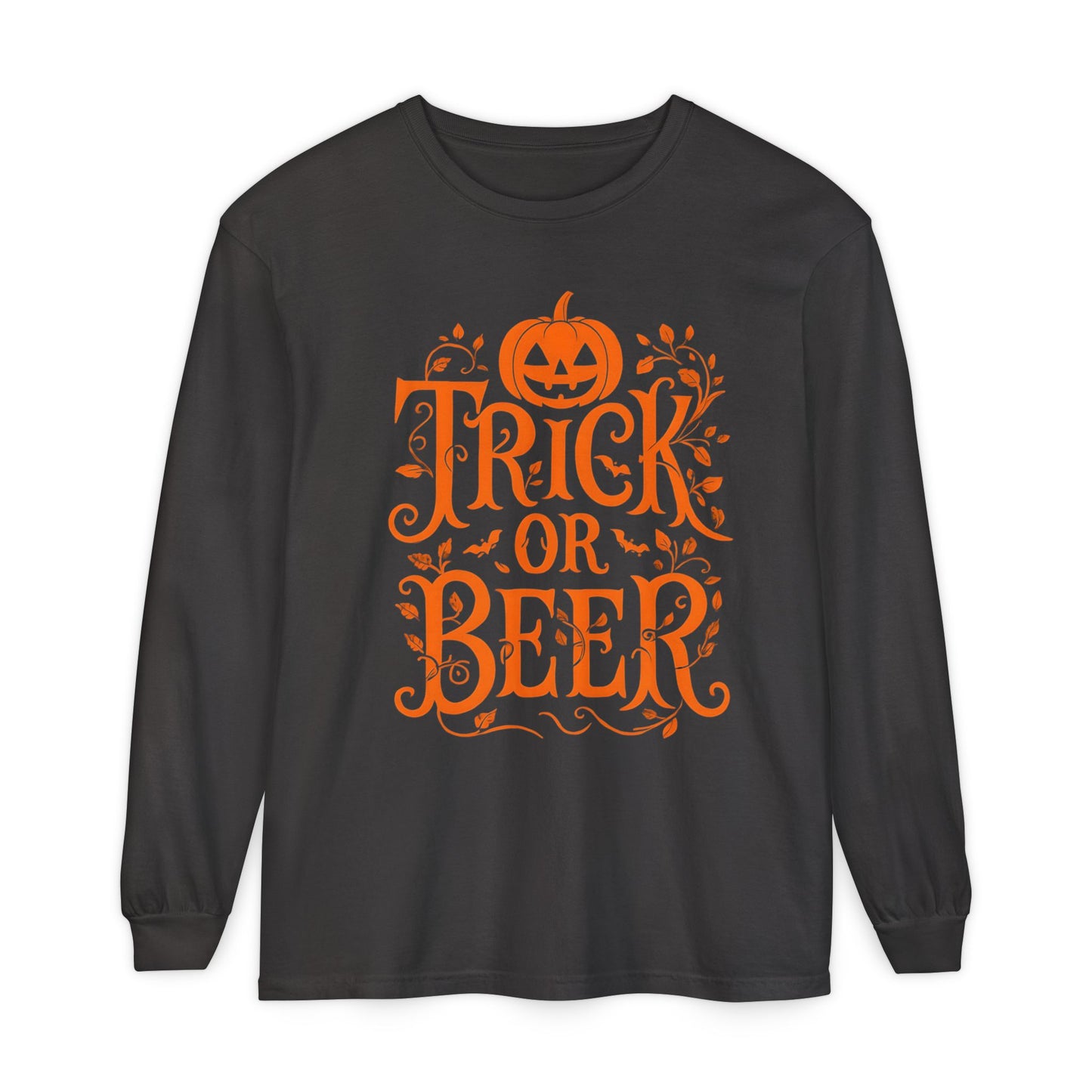 Funny Halloween TRICK OR BEER Long Sleeve T-Shirt