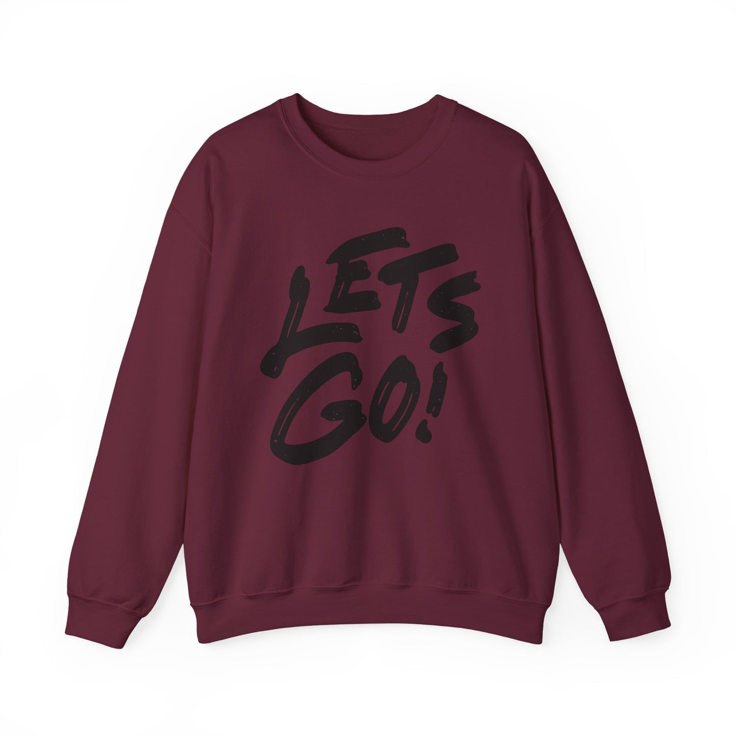 Crewneck Sweatshirt LET'S GO Sports Tailgate Fun Events