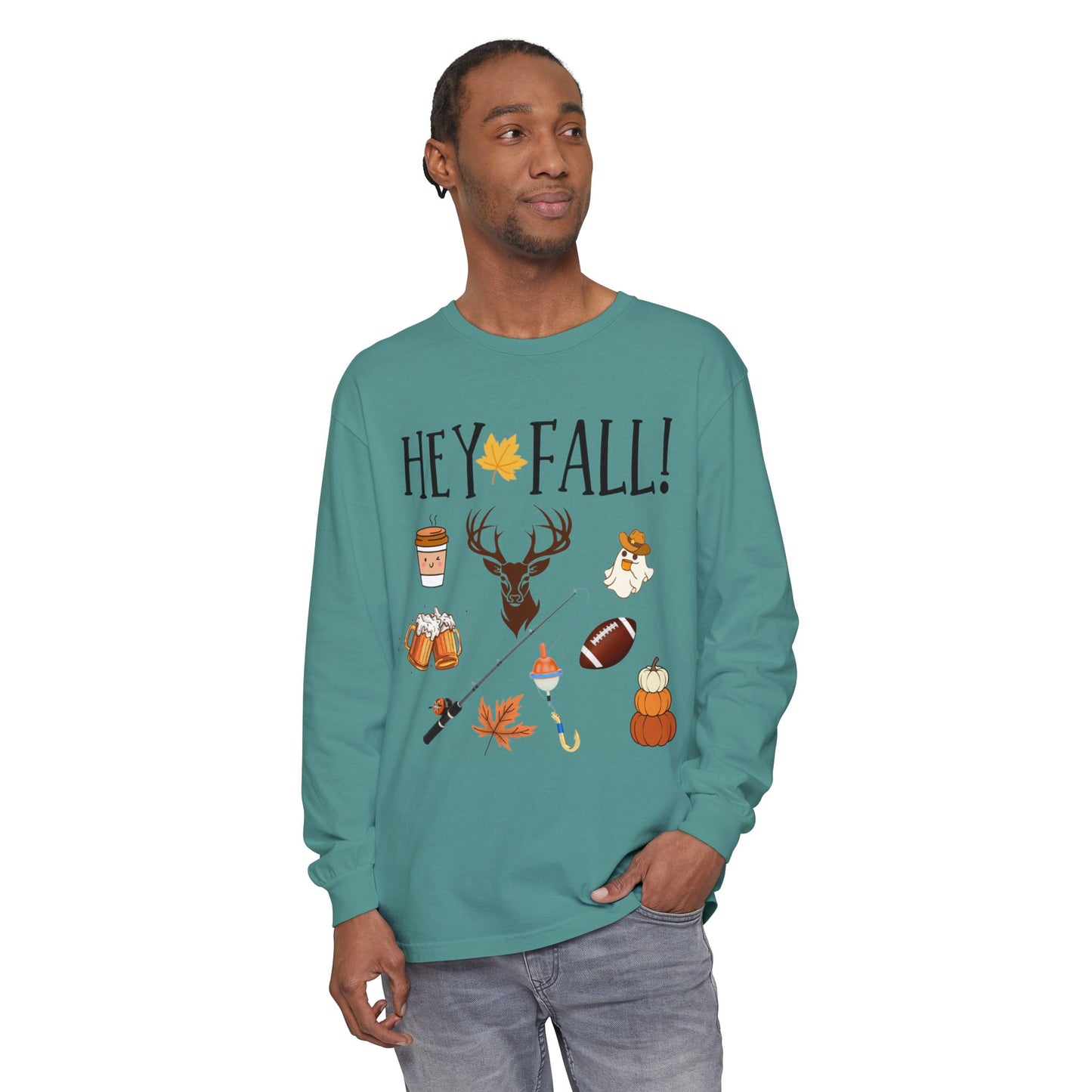HEY Fall Themed Long Sleeve T-Shirt