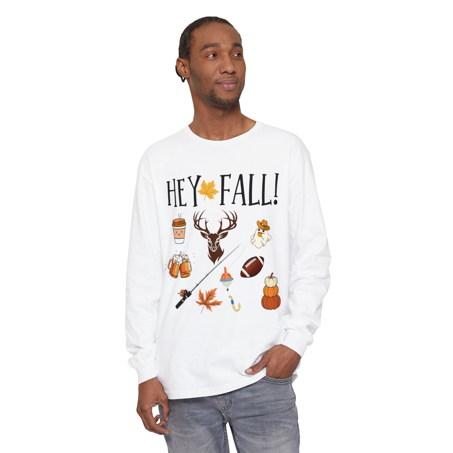 HEY Fall Themed Long Sleeve T-Shirt