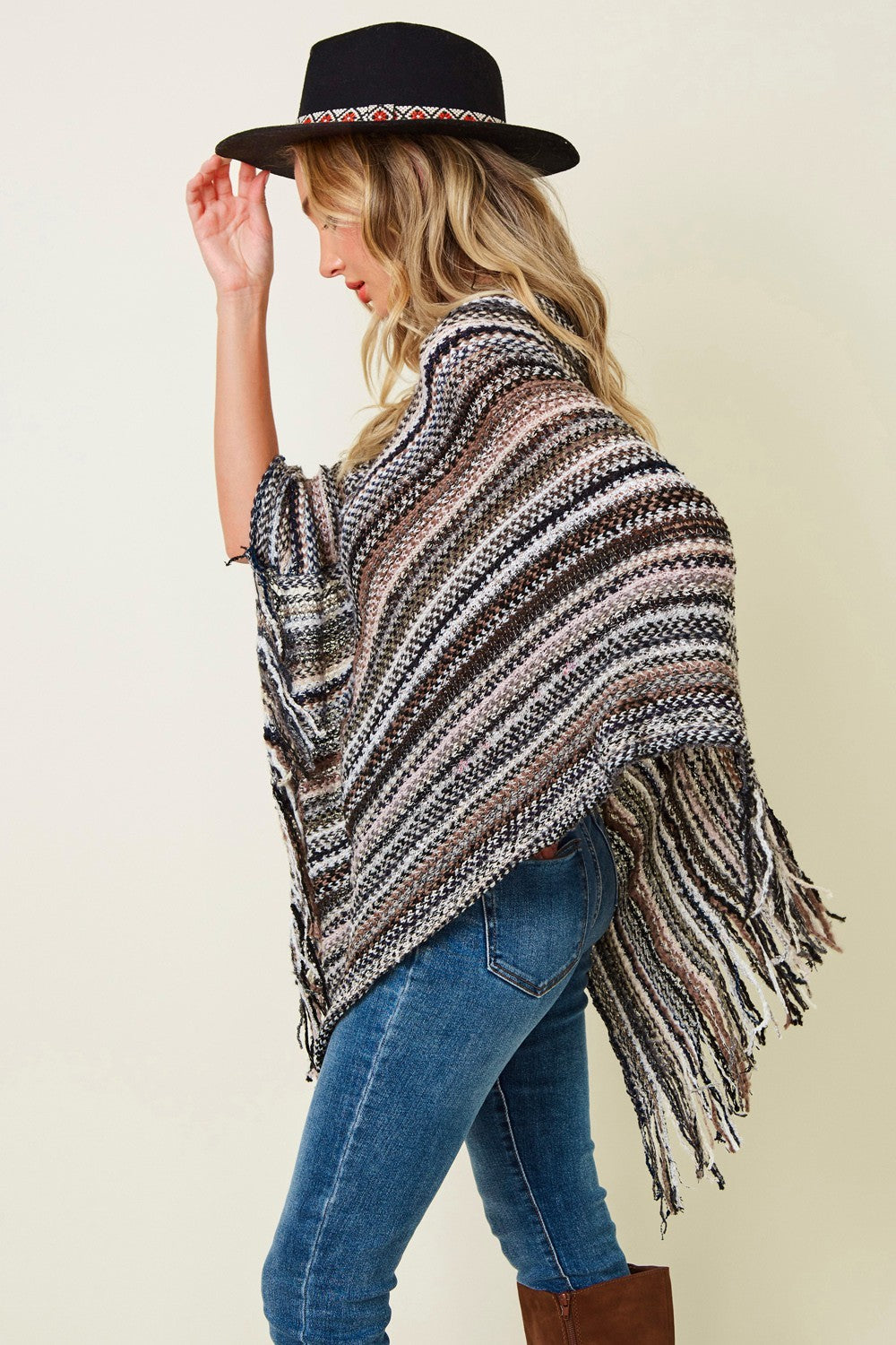 Multicolor FRINGE PONCHOS - 4 STYLES