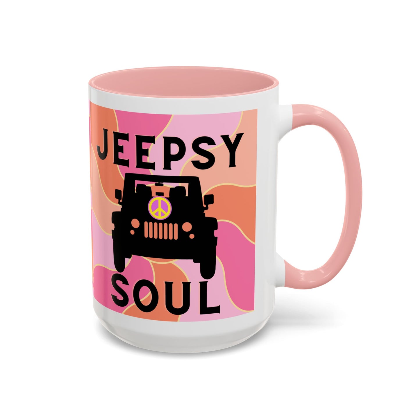 Jeepy Soul Accent Coffee Mug - 11 & 15oz - Stylish for Jeep Lovers