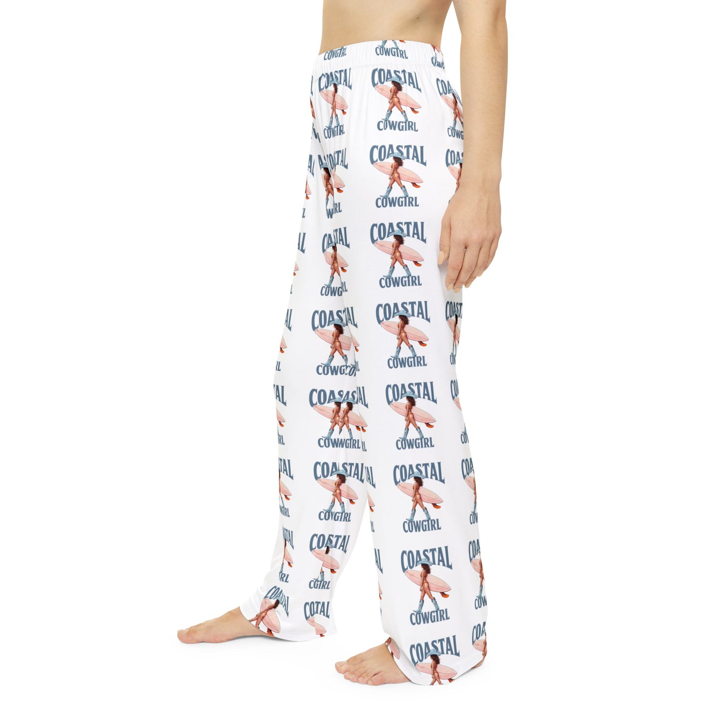 Coastal Cowgirl Pajama Pants — All-Over Print Beach Pattern