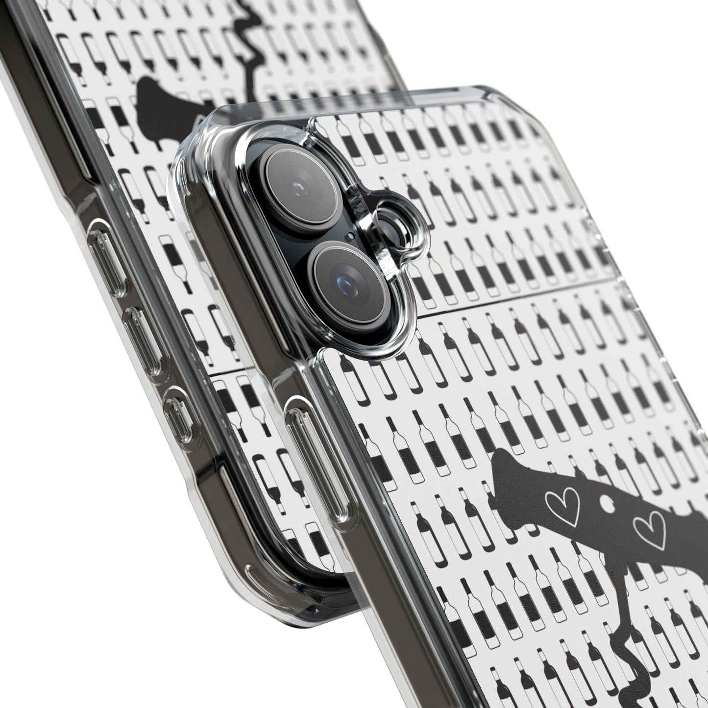 WINE BOTTLES with heart corkscrew Stylish Magnetic Phone Case | Clear Impact Protection