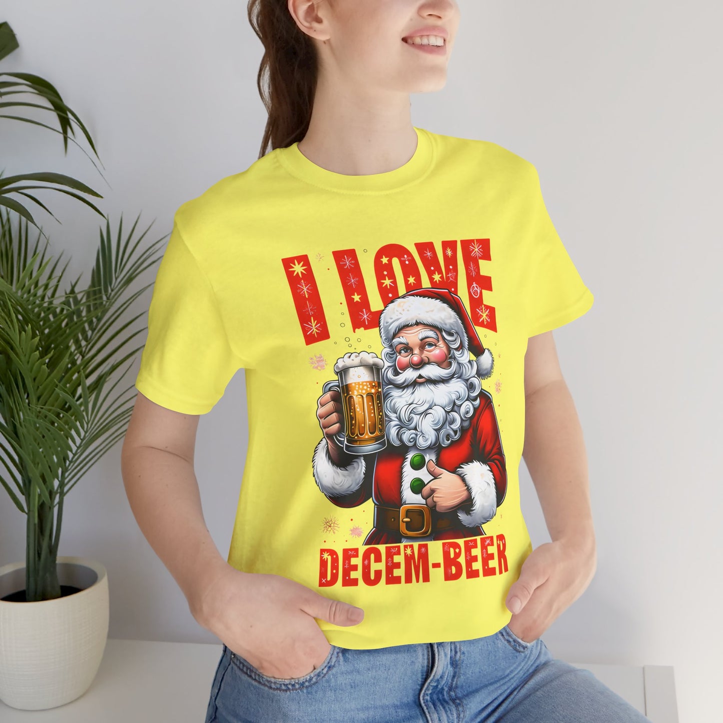 Funny Santa I LOVE DECEM-BEER T-Shirt