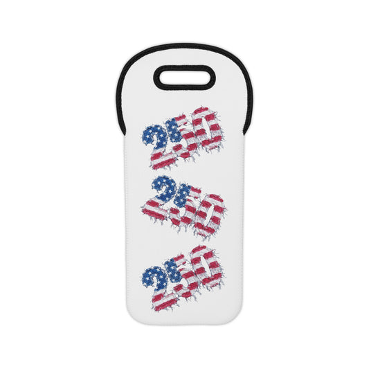 Patriotic 25oz Wine Tote Bag – American Flag 20/25/30 Celebration Bottle Carrier