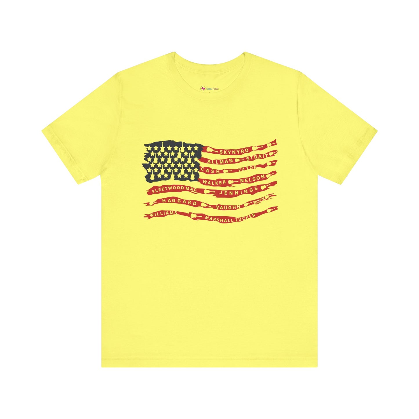 Rock n' Roll Guitar Flag T-Shirt Unisex
