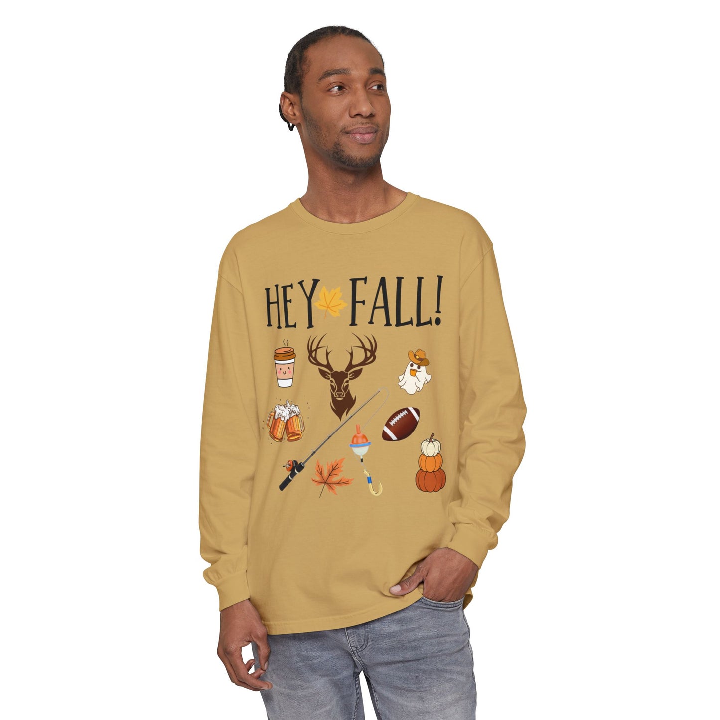HEY Fall Themed Long Sleeve T-Shirt