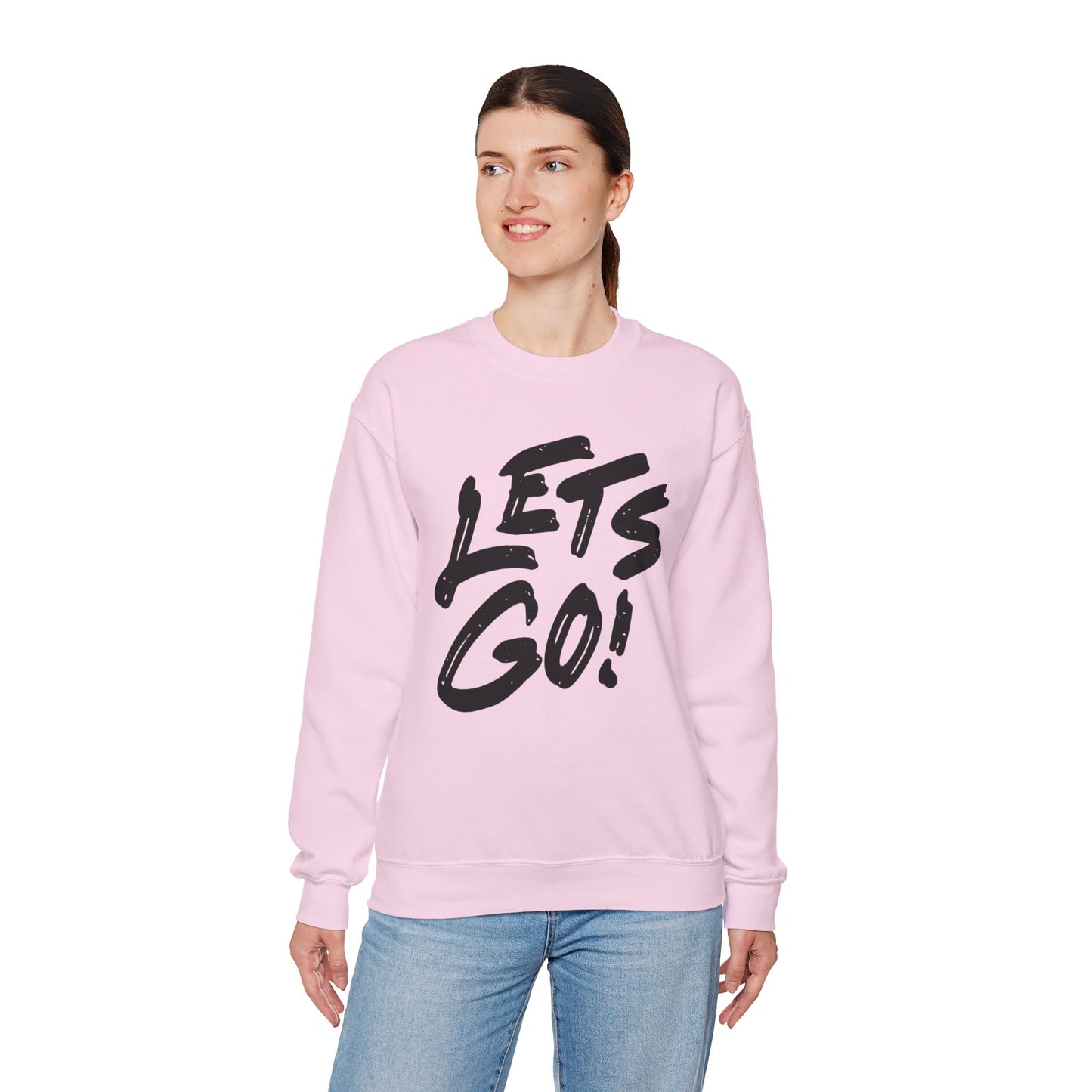 Crewneck Sweatshirt LET'S GO Sports Tailgate Fun Events