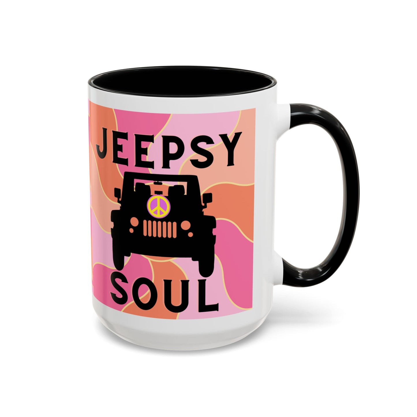 Jeepy Soul Accent Coffee Mug - 11 & 15oz - Stylish for Jeep Lovers