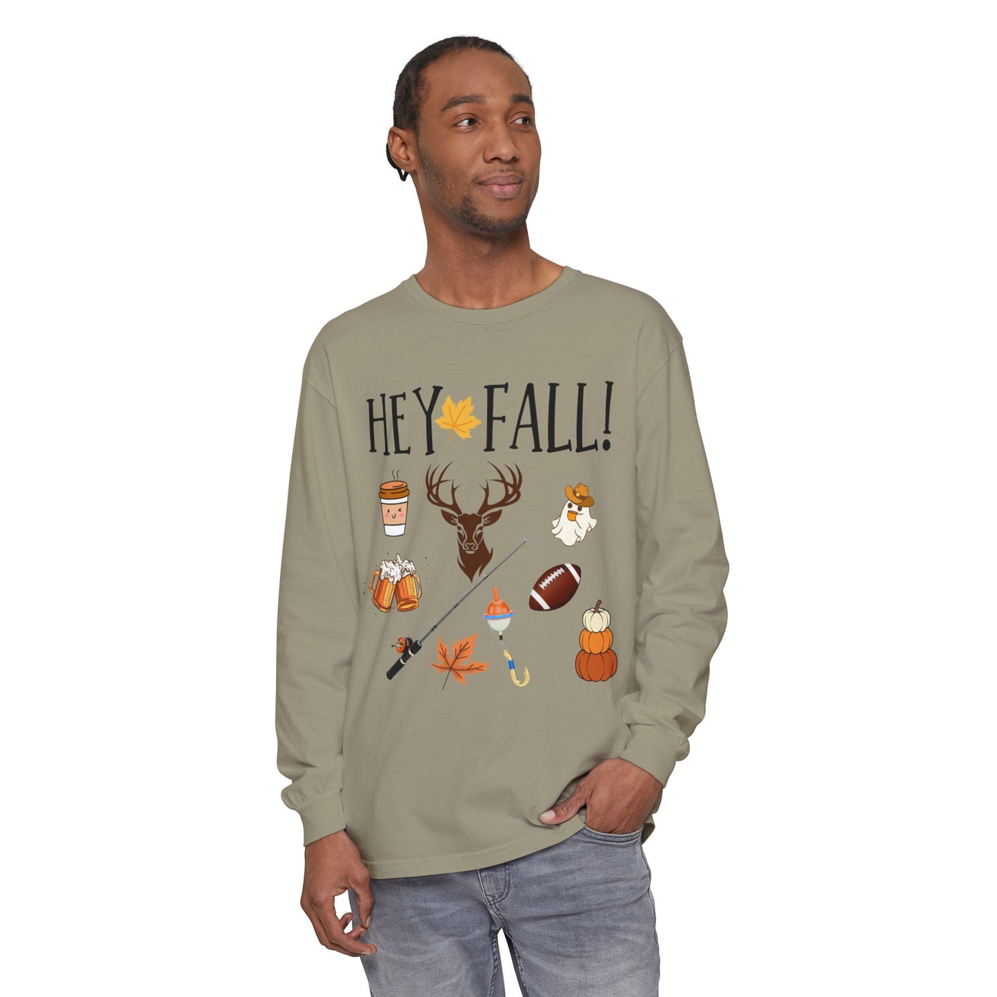 HEY Fall Themed Long Sleeve T-Shirt