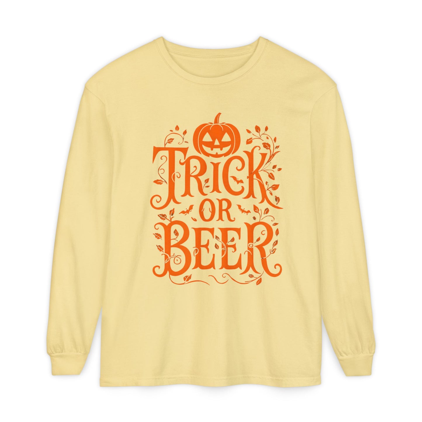 Funny Halloween TRICK OR BEER Long Sleeve T-Shirt