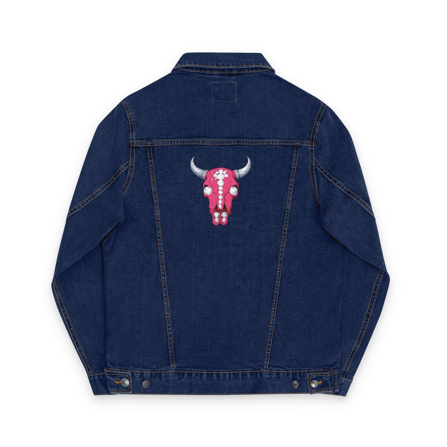 Western Bling Skull Denim Jacket - White, Black or Denim LOVE
