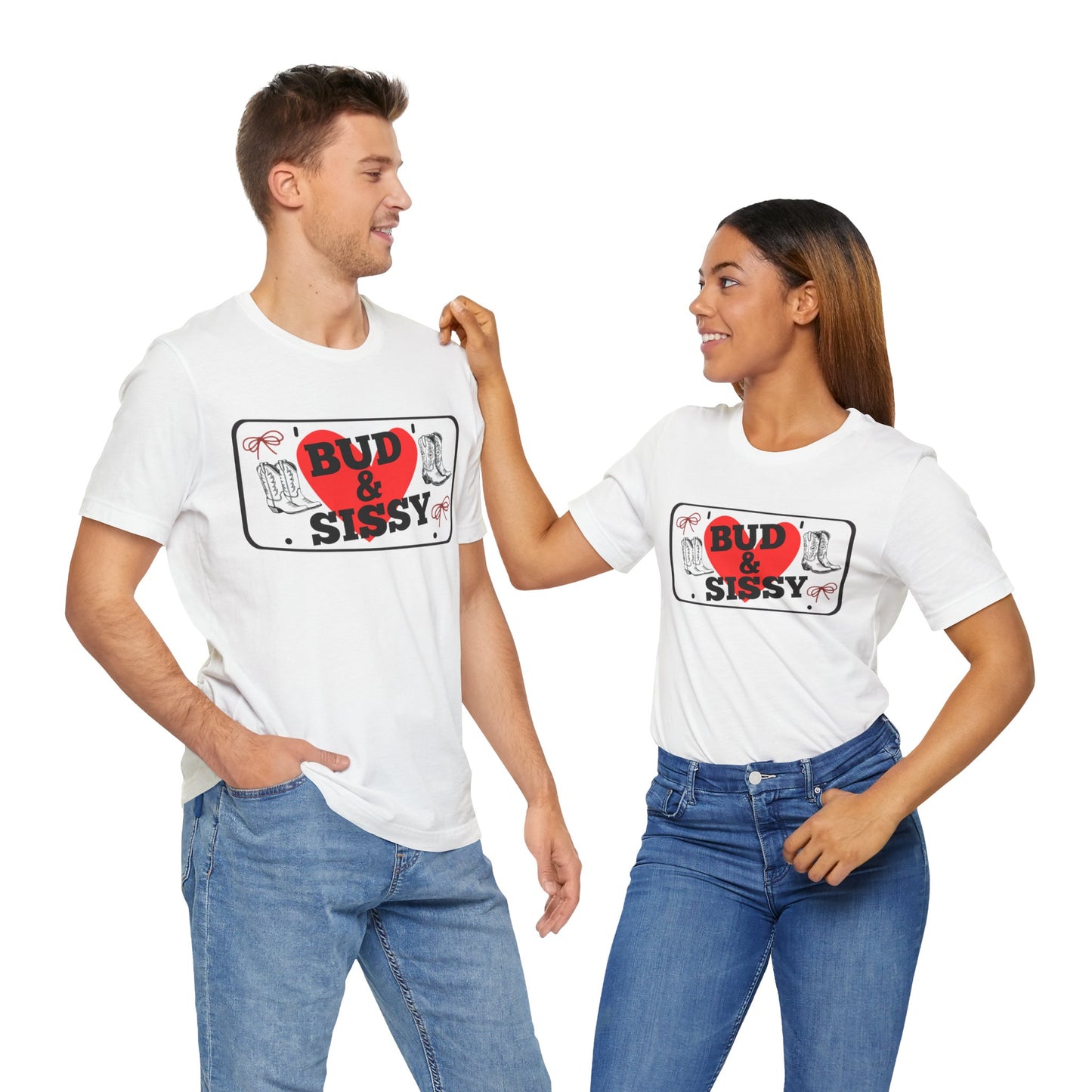 Bud & Sissy License Plate T-Shirt Unisex