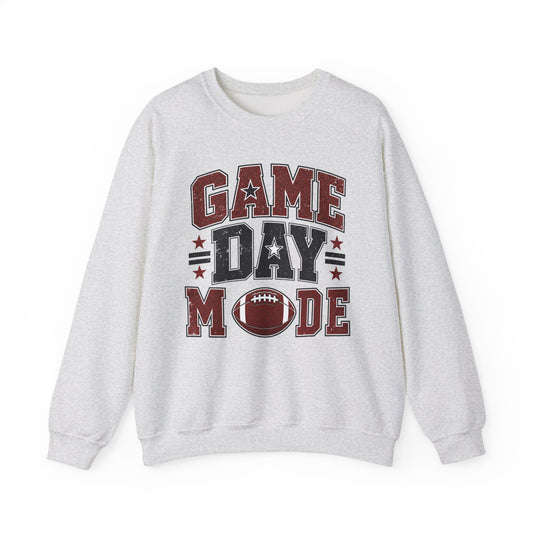 Game Day Mode Sweatshirt — Football Fan Crewneck