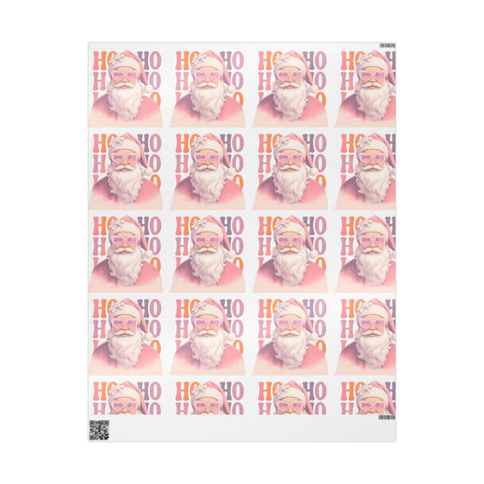 Vintage Santa 'Ho Ho Ho' Christmas Wrapping Paper