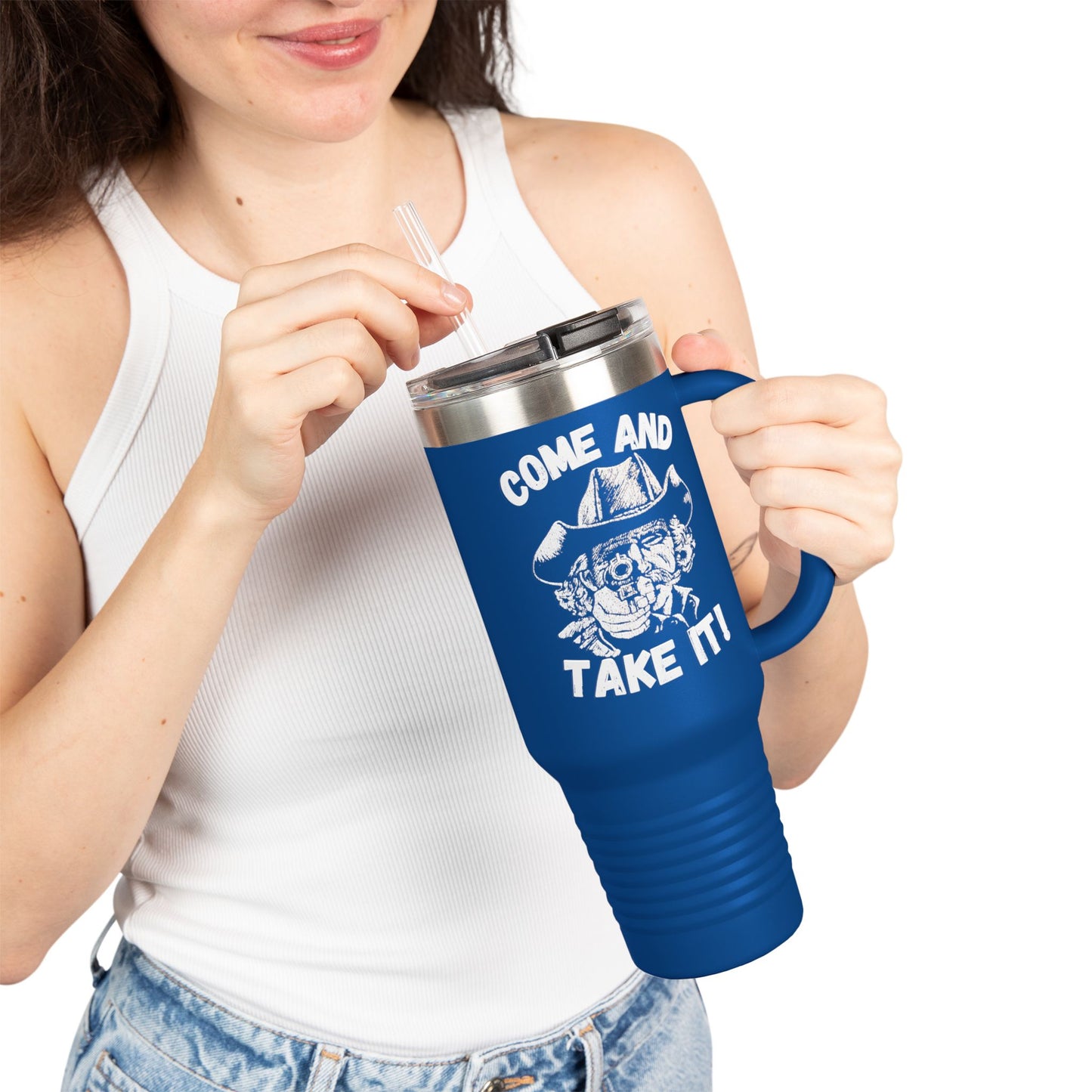 BIG Stainless Steel Come and Take It Insulated Travel Mug
