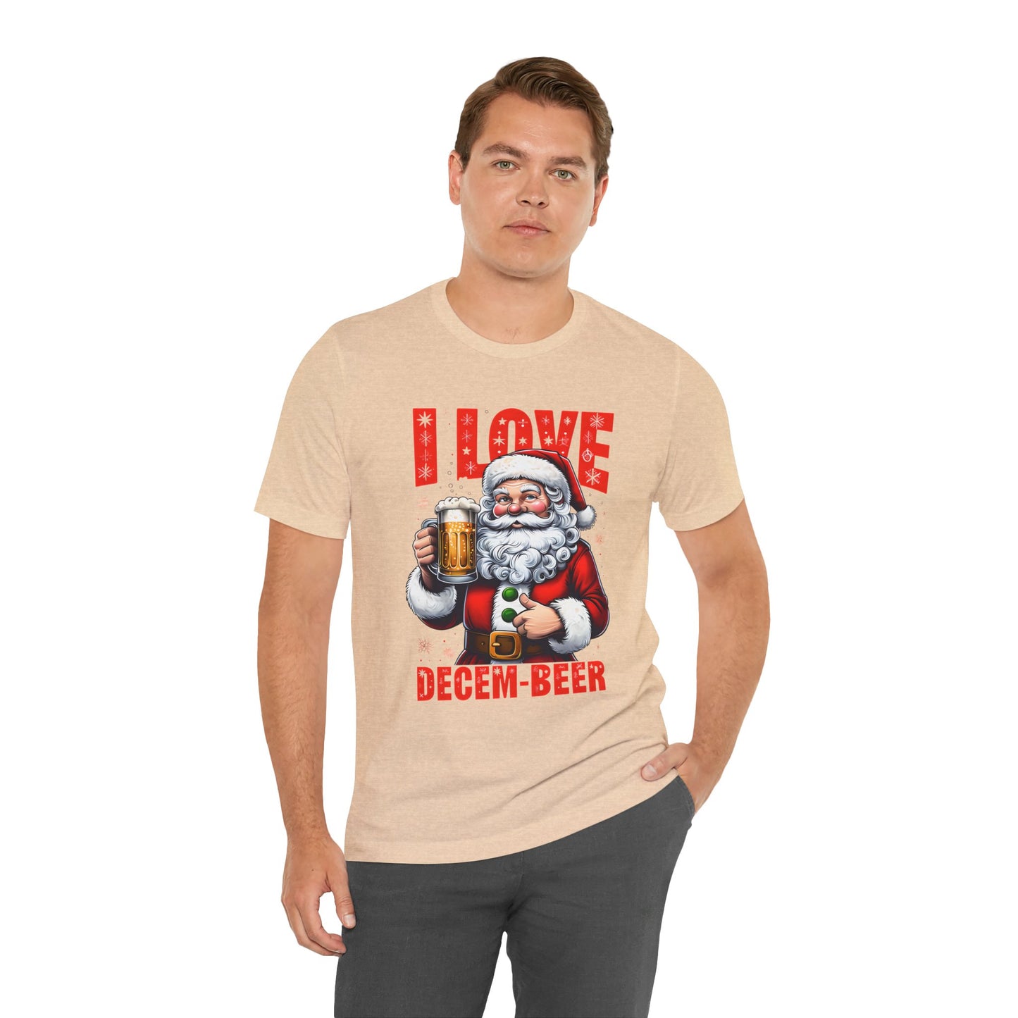 Funny Santa I LOVE DECEM-BEER T-Shirt