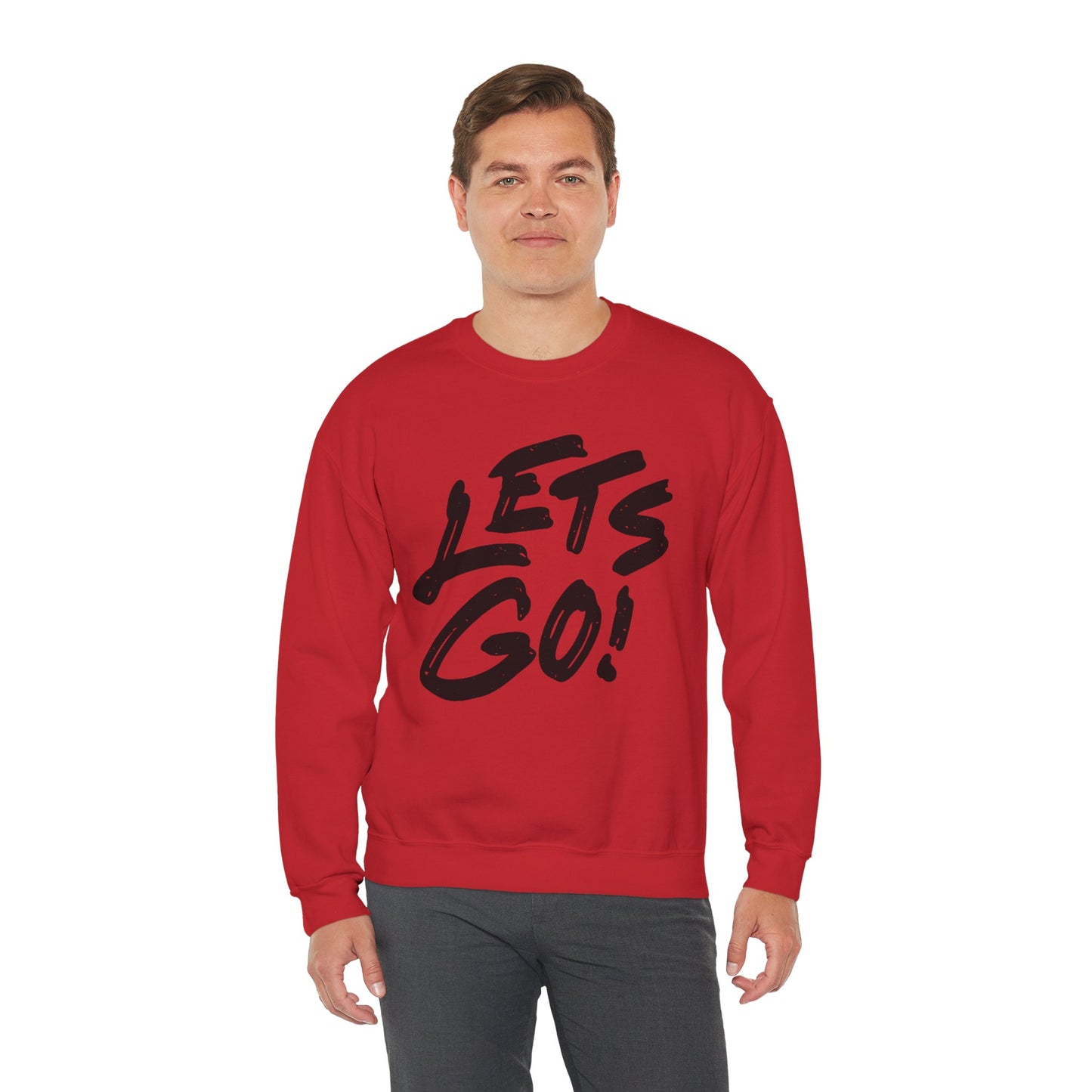 Crewneck Sweatshirt LET'S GO Sports Tailgate Fun Events