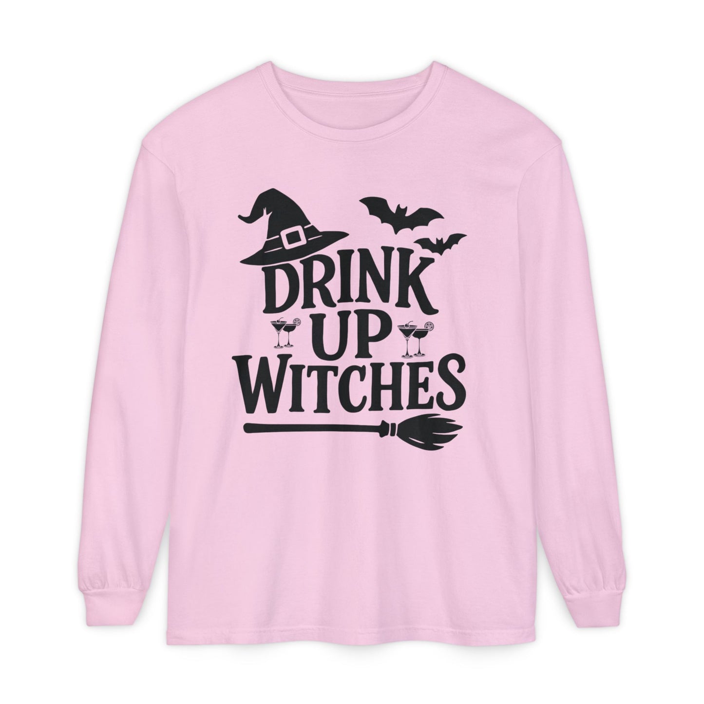Funny Halloween Long Sleeve T-Shirt - Drink Up Witches