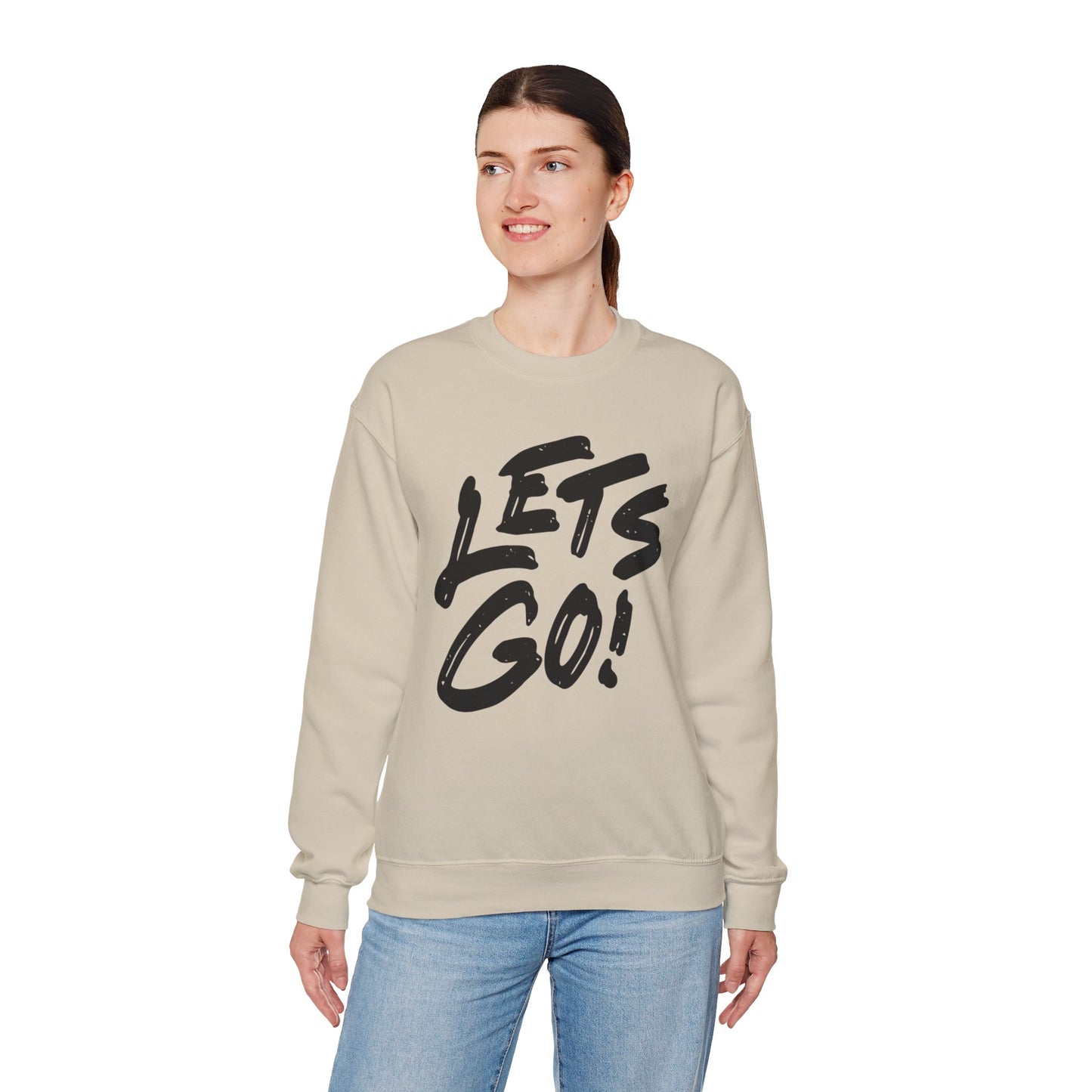Crewneck Sweatshirt LET'S GO Sports Tailgate Fun Events