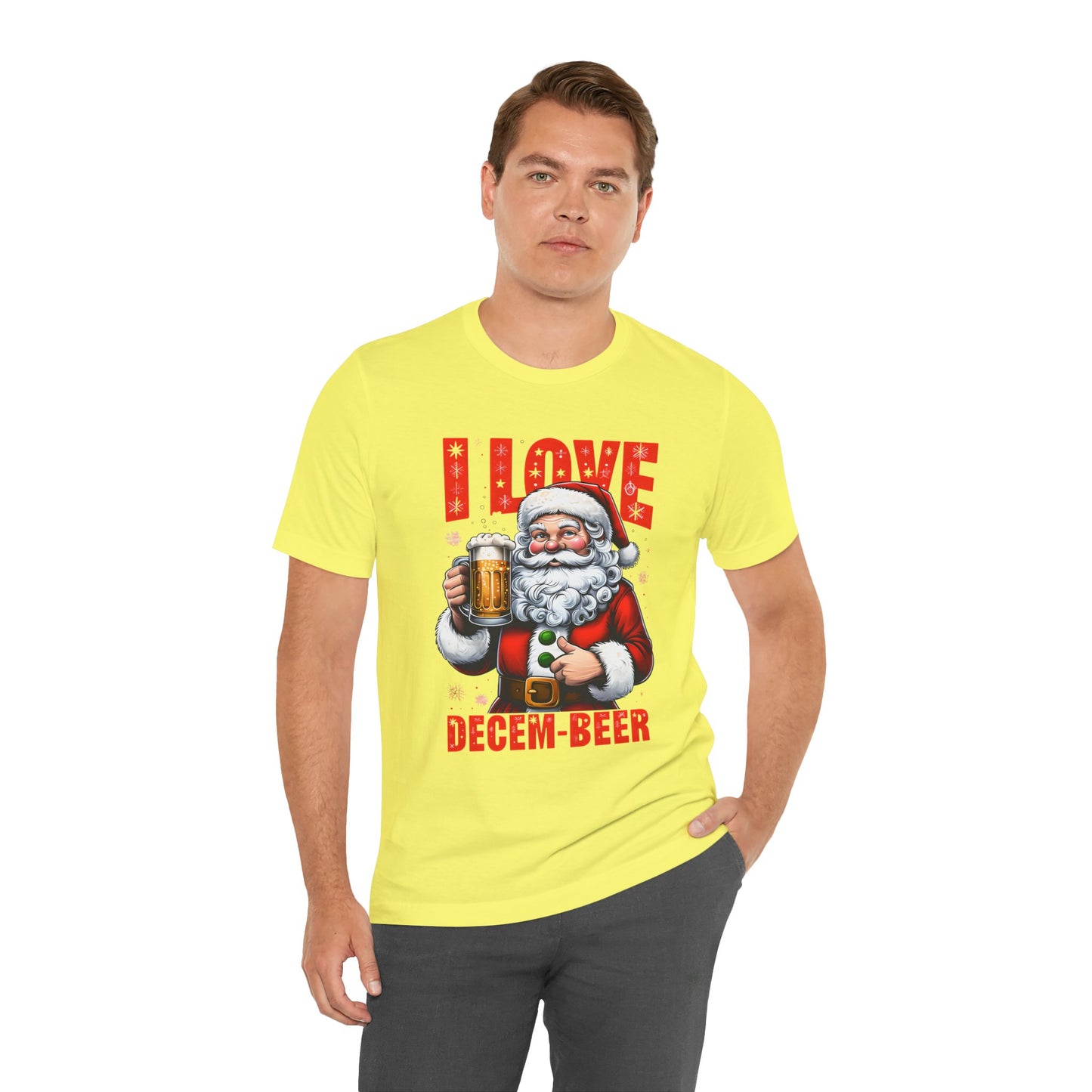 Funny Santa I LOVE DECEM-BEER T-Shirt