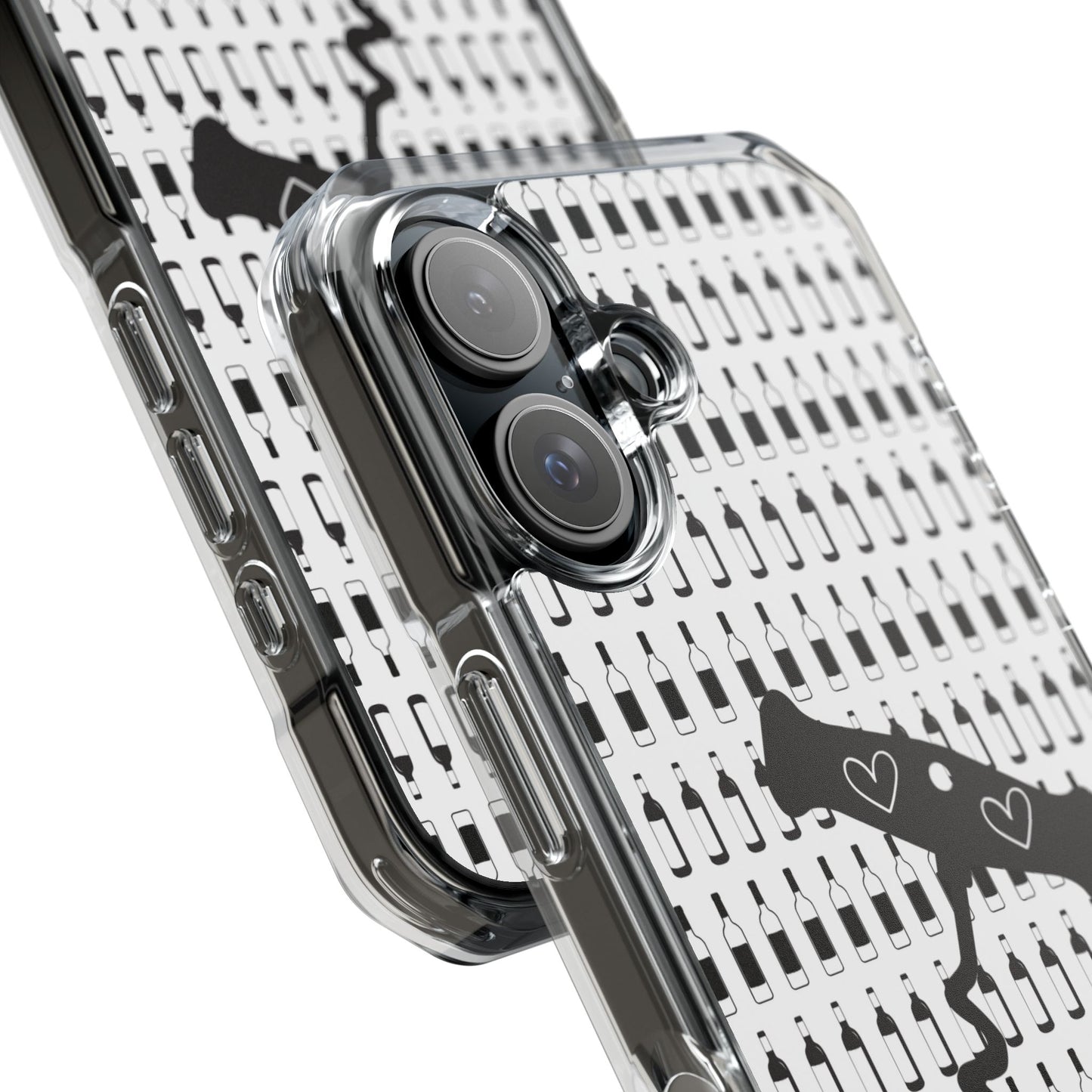 WINE BOTTLES with heart corkscrew Stylish Magnetic Phone Case | Clear Impact Protection