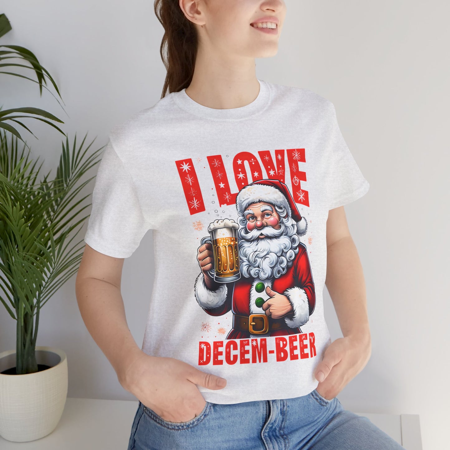 Funny Santa I LOVE DECEM-BEER T-Shirt