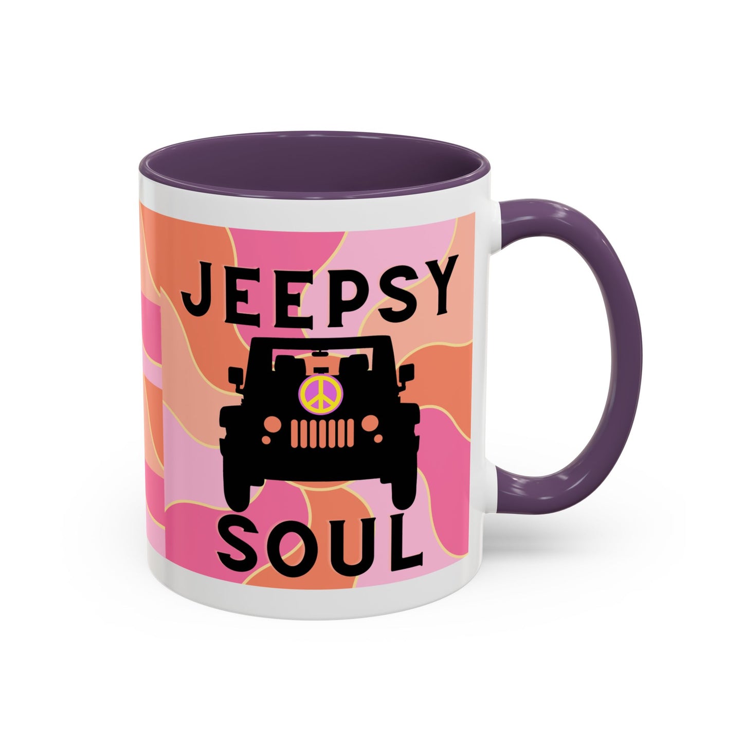 Jeepy Soul Accent Coffee Mug - 11 & 15oz - Stylish for Jeep Lovers