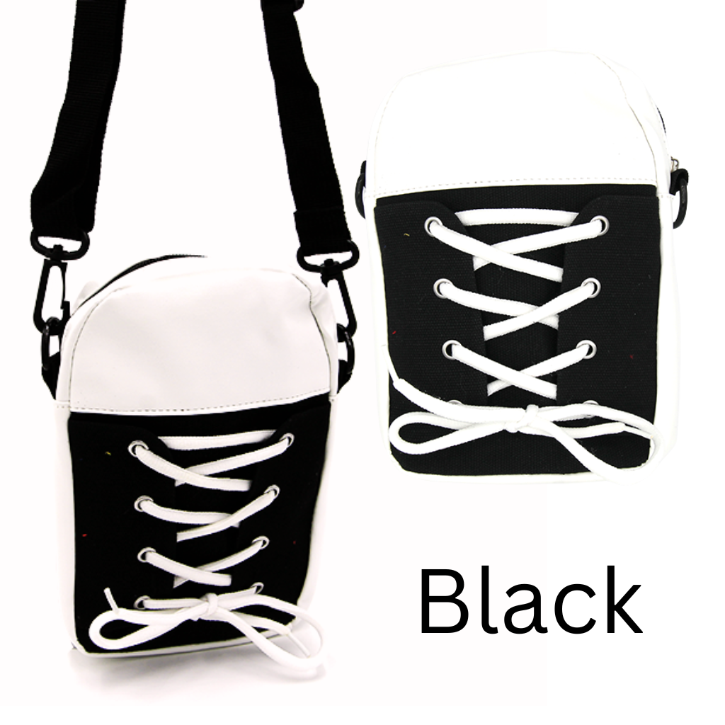 SO CUTE Sneaker Messenger Bag - Detachable Adjustable Strap - 4 Colors