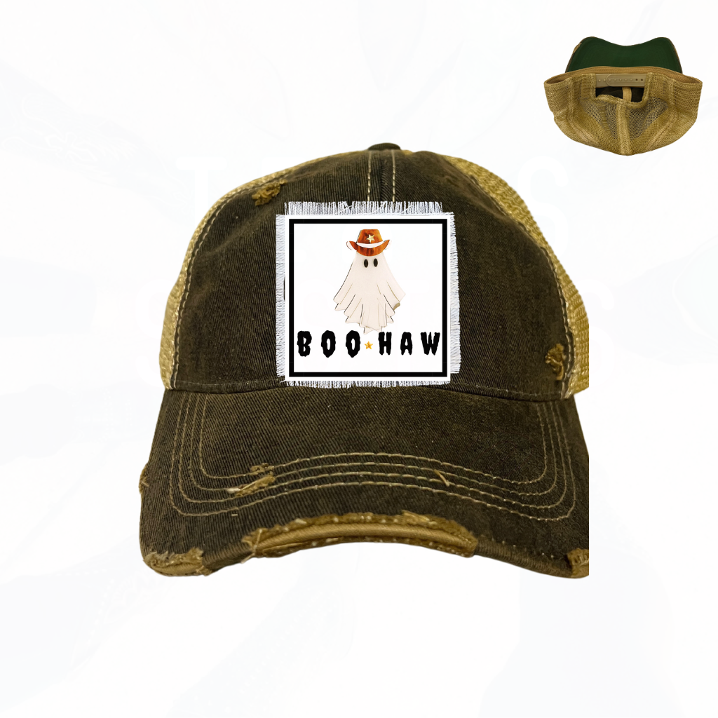 BOO HAW Trucker Hat Halloween Hat