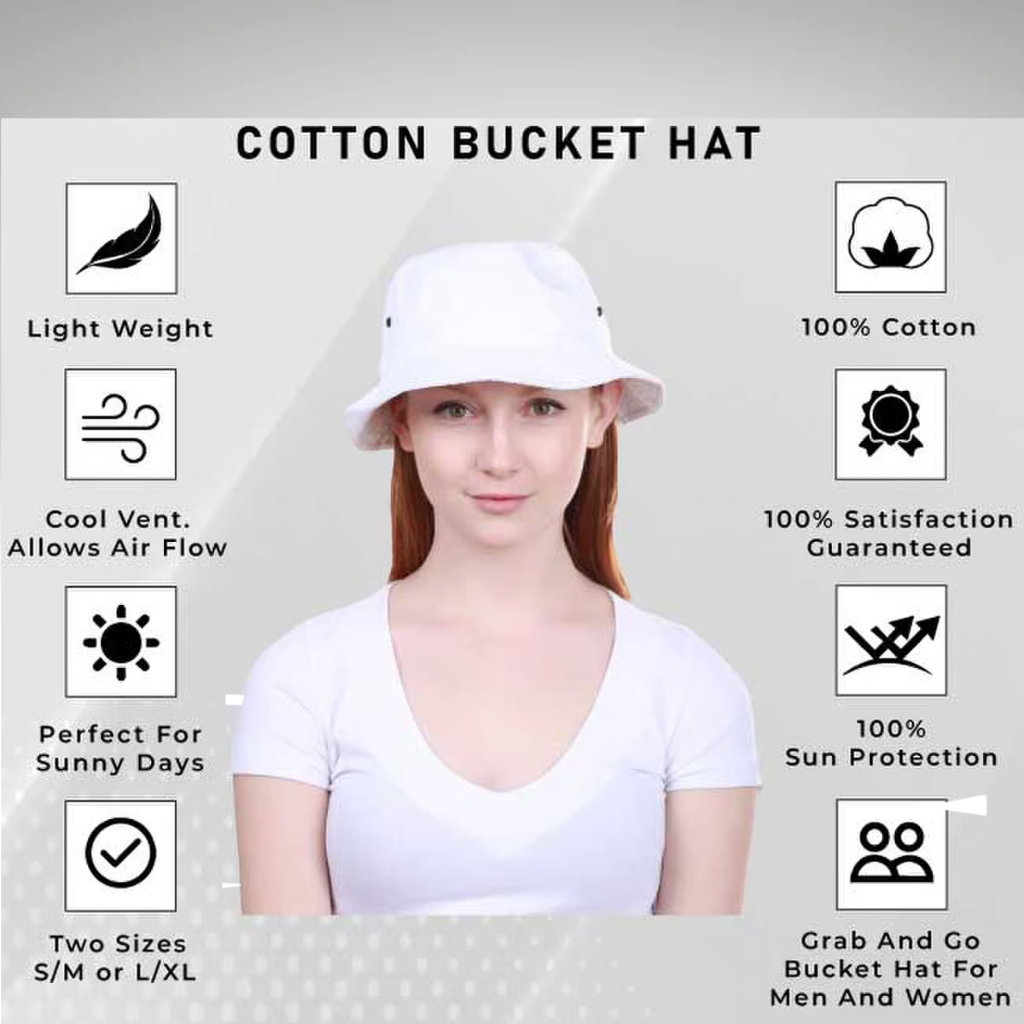 WASHED RED DENIM Bucket Hat