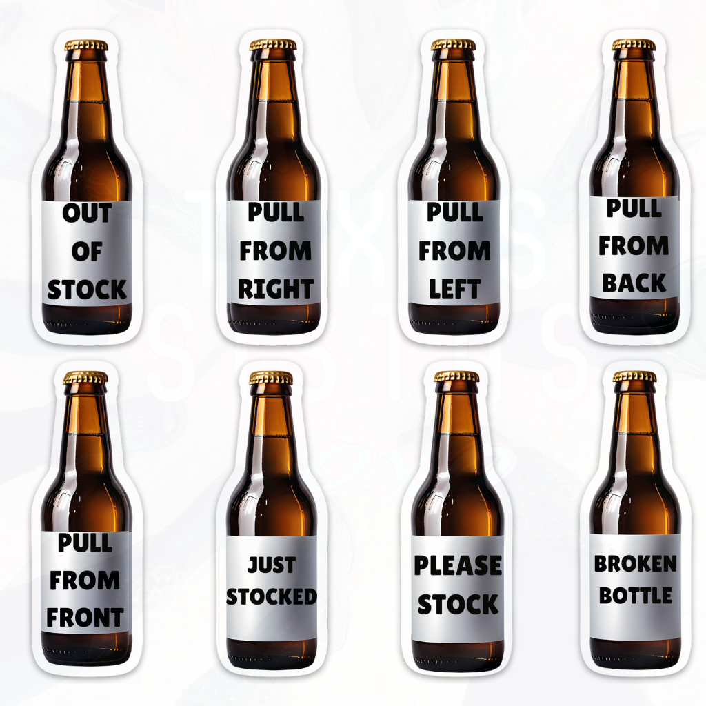 Ultra-Thin Cooler Bottle Magnets for Bars, Restaurants & Taverns – 8-Pack