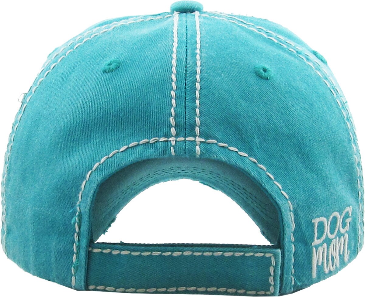 DOG MOM Patch Hats - Leopard or Turquoise