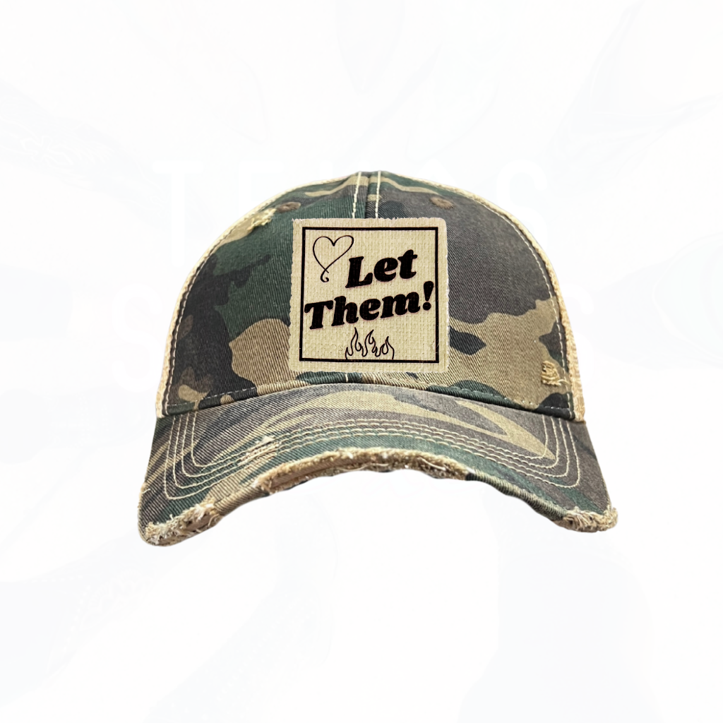 LET THEM! Fire Heart Trucker Hats - 7 Colors