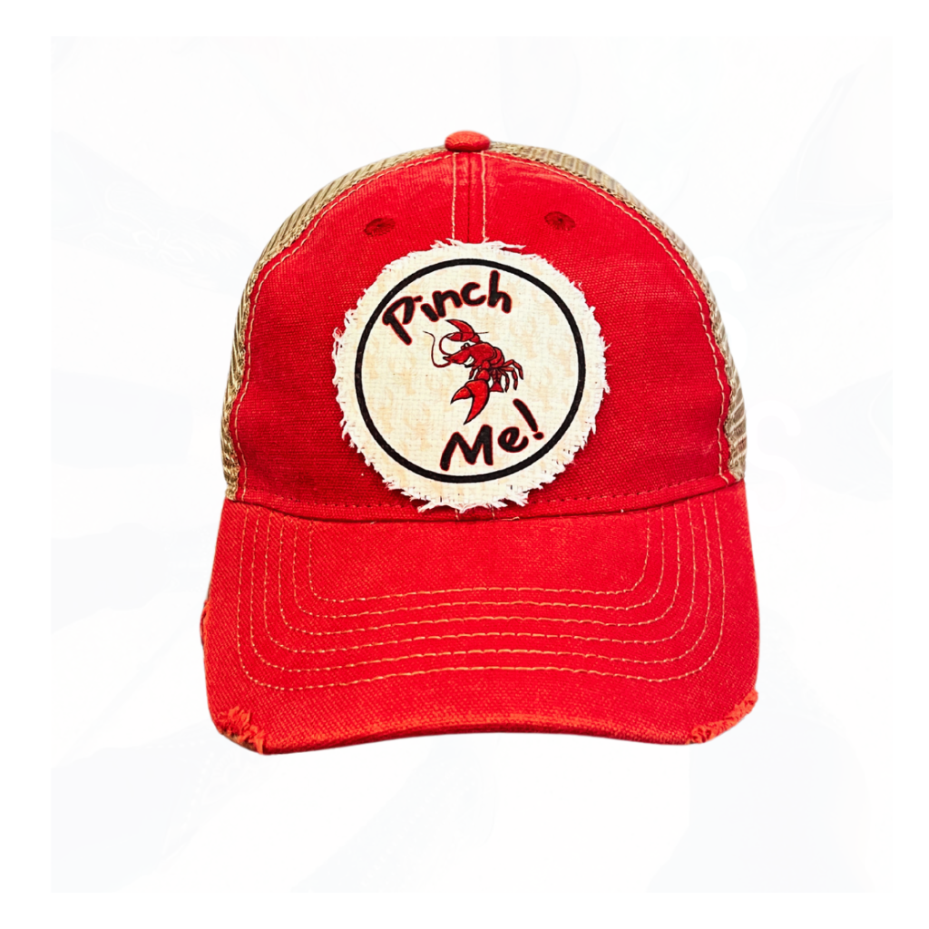 PINCH ME Crawfish Season Trucker Hats - Many Colors