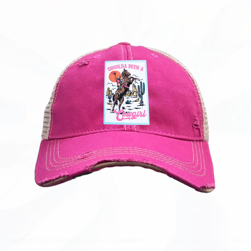 SHOULDA BEEN A Cowgirl Trucker HAT