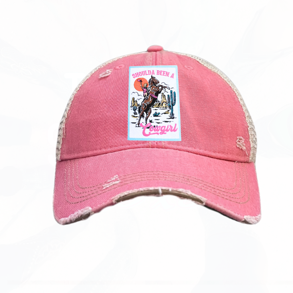 SHOULDA BEEN A Cowgirl Trucker HAT
